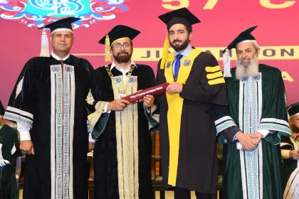 Dr. Sajjad Yousafzai receiving his fellowship at the College of Physicians and Surgeons Pakistan