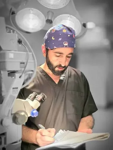 Dr. Sajjad Yousafzai in the operating theatre at Lady Reading Hospital, Peshawar